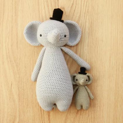 Mini Elephant Crochet Amigurumi Pat..