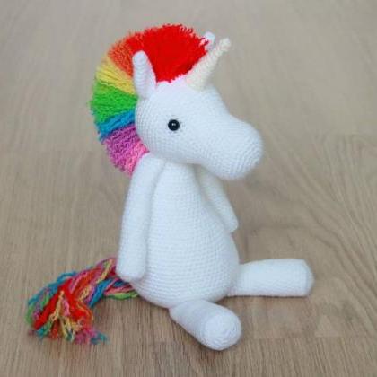 Rainbow Unicorn Crochet Amigurumi P..
