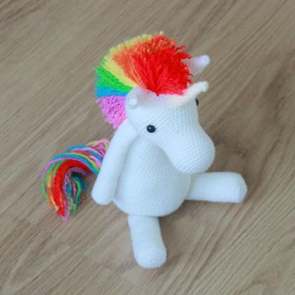 Rainbow Unicorn Crochet Amigurumi P..