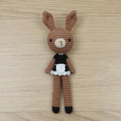Costume Bunny Waiter Waitress Amigurumi Crochet..
