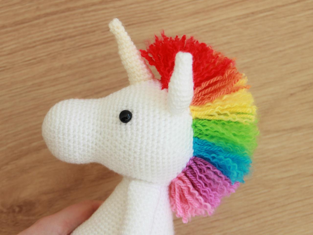 Rainbow Unicorn Crochet Amigurumi Pattern On Luulla